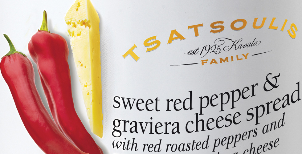 Sweet red pepper and P.D.O. Cretan graviera cheese spread
